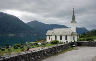 Typical christianity church in Norway