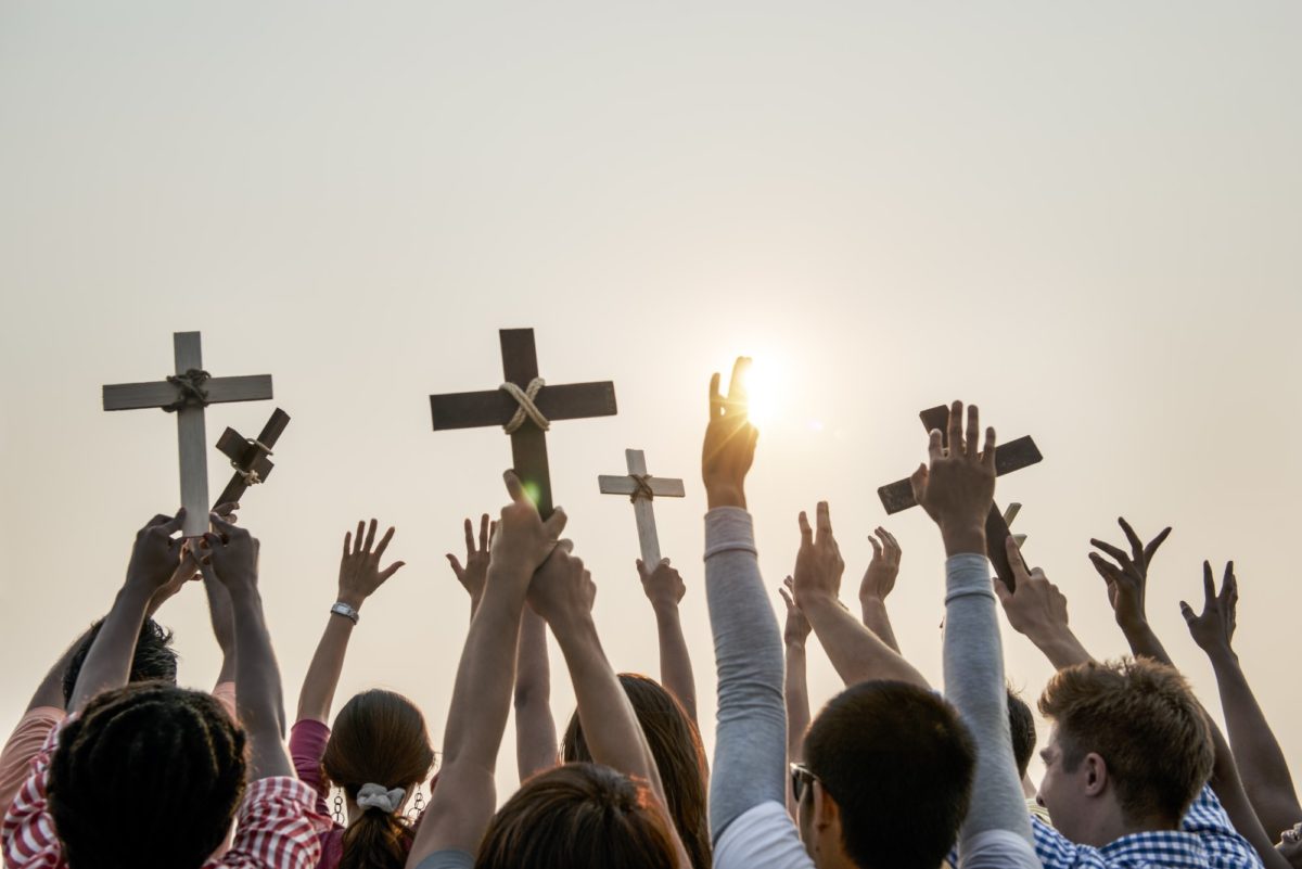 Christians holding Crosses